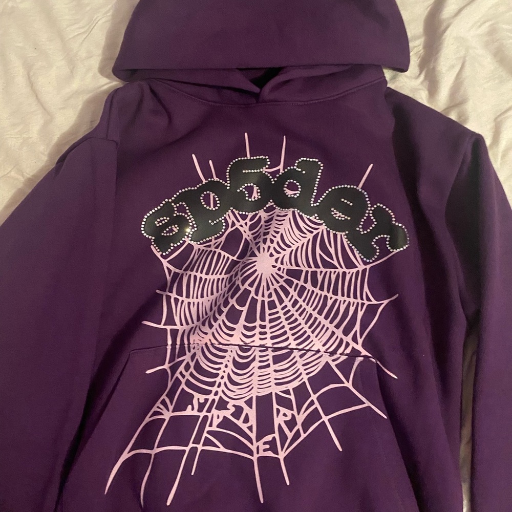 Sp5der Worldwide Purple Hoodie